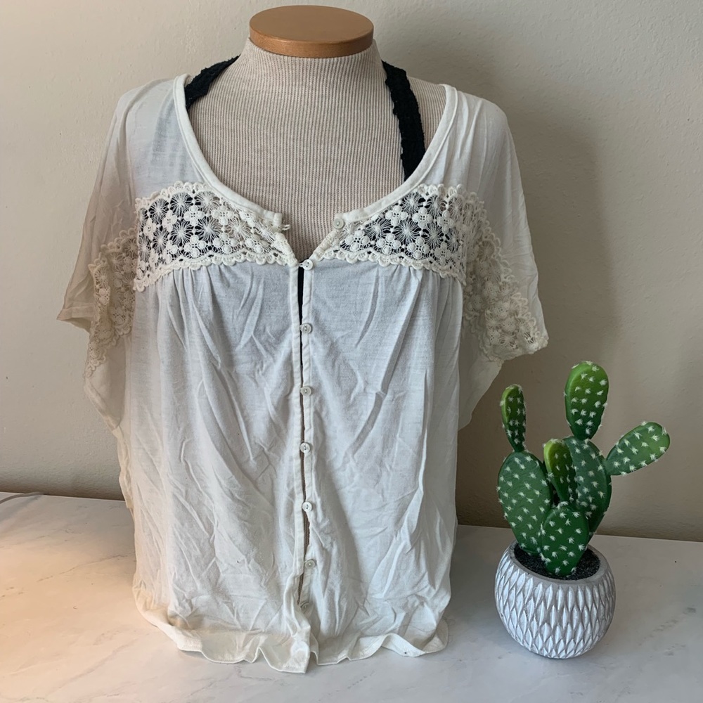 American Eagle Lace Boho Blouse